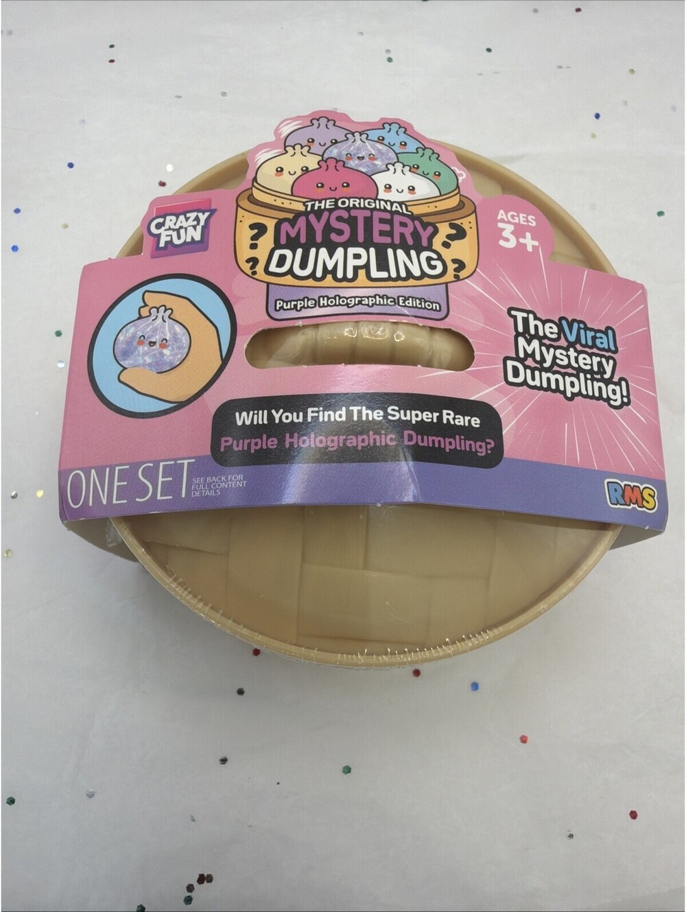 RMS Mystery Dumpling Purple Holographic Squishy Sealed US103-2509